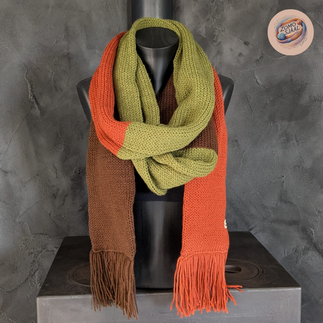 Handgebreide XL Sjaal van Acryl - "ZoMoBaxlet"