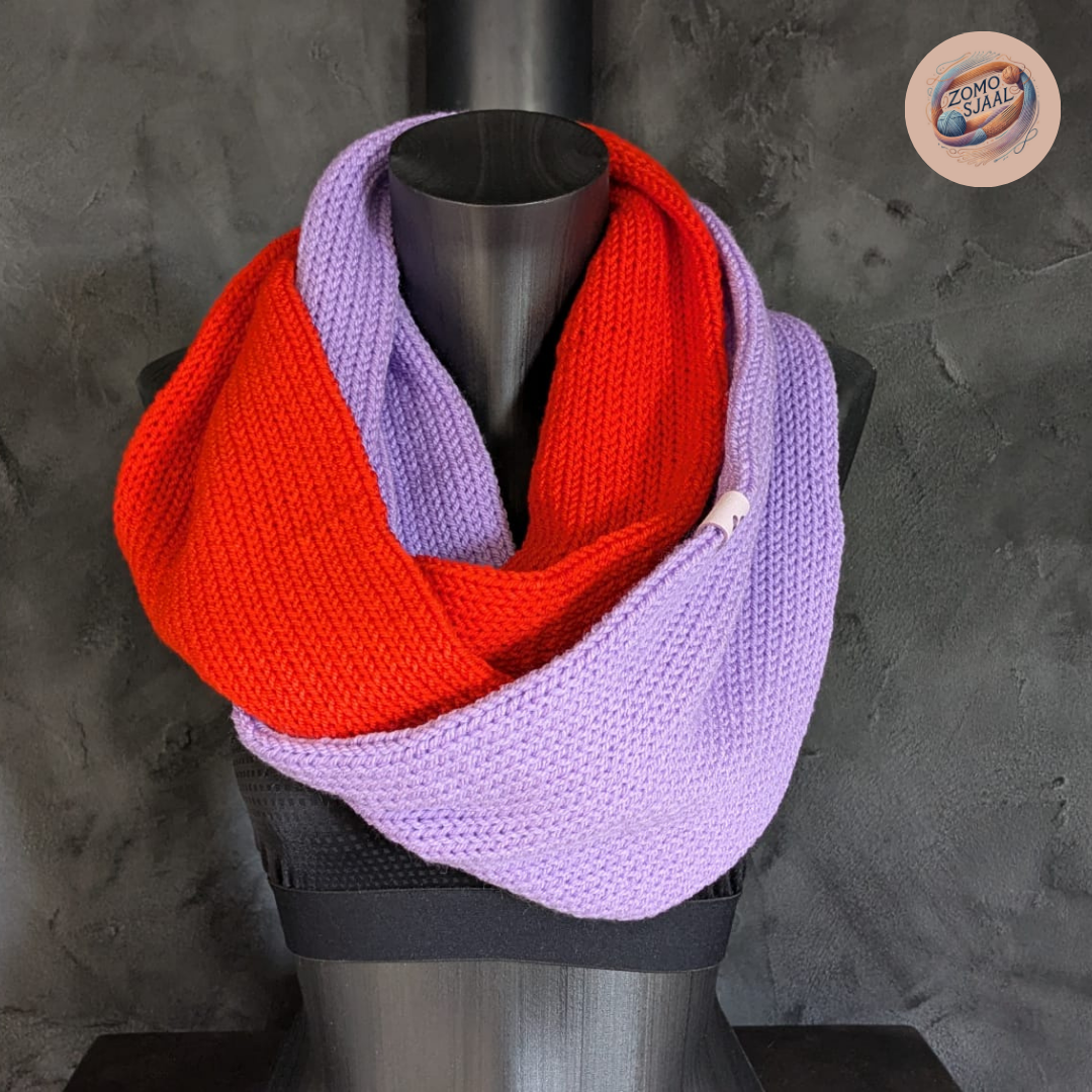 Handgebreide Infinity Sjaal van Acryl - "ZoMoMivlet"