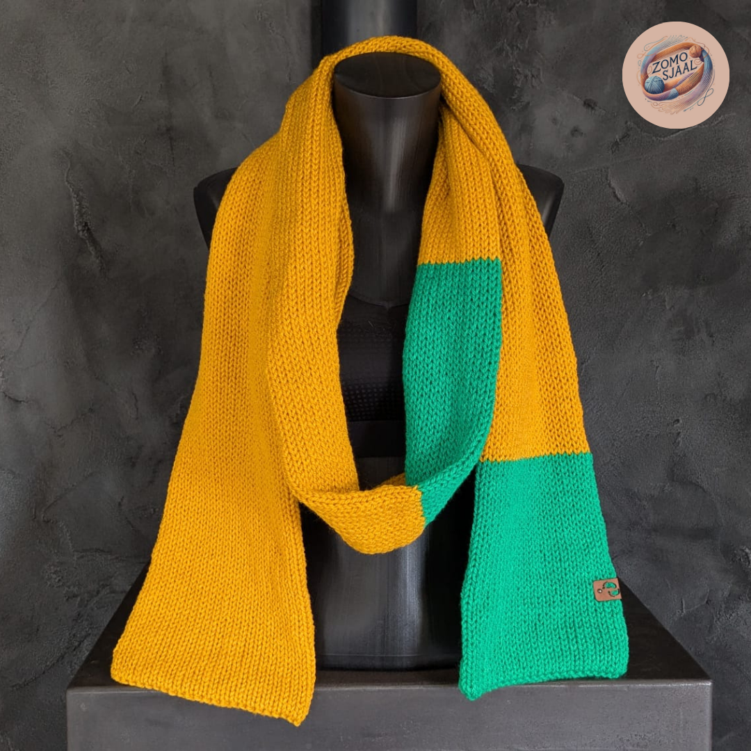 Handgebreide XL Sjaal van Acryl - "ZoMoQuibit"