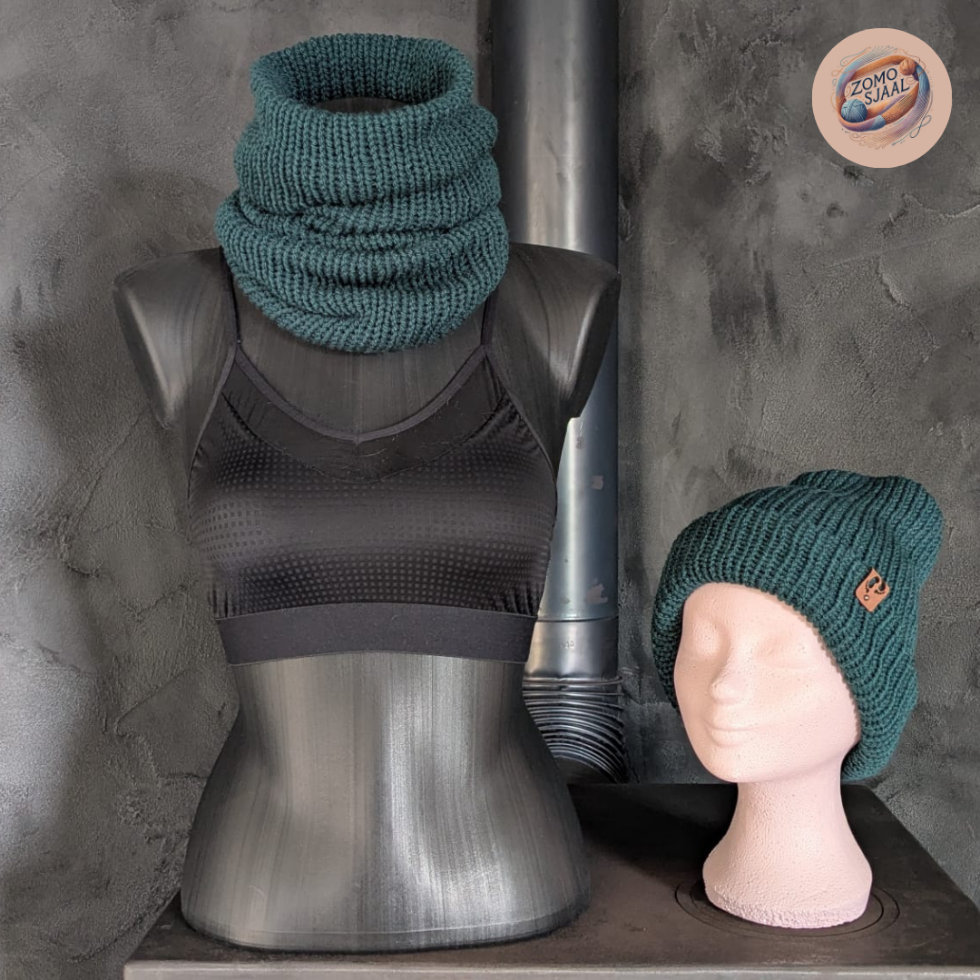 Handgebreide Cadeauset: Col & Muts van Acryl - "ZoMoVroosh"