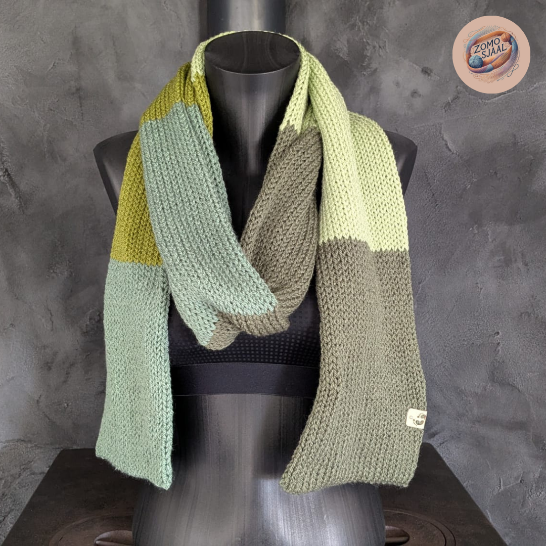 Handgebreide Sjaal van Acryl - "ZoMoZibby"