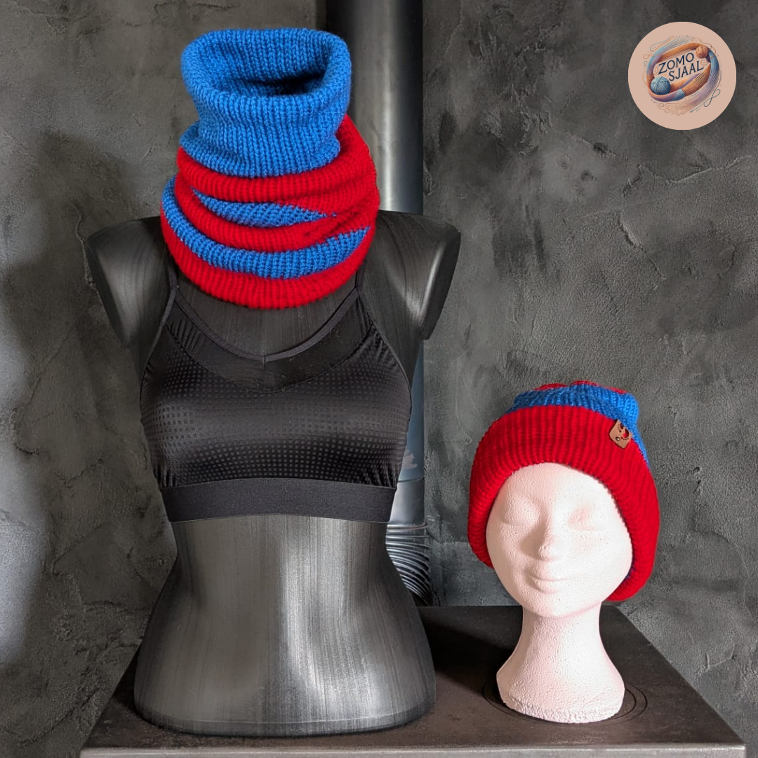 Handgebreide Cadeauset Col & Muts van Acryl ZoMoQuiggy