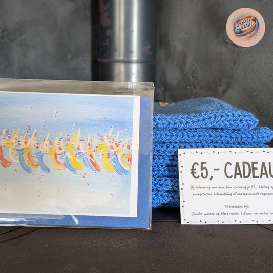 Handgebreide Cadeauset Sjaal van Acryl + Ontspanningscadeau ZoMoJuzzle