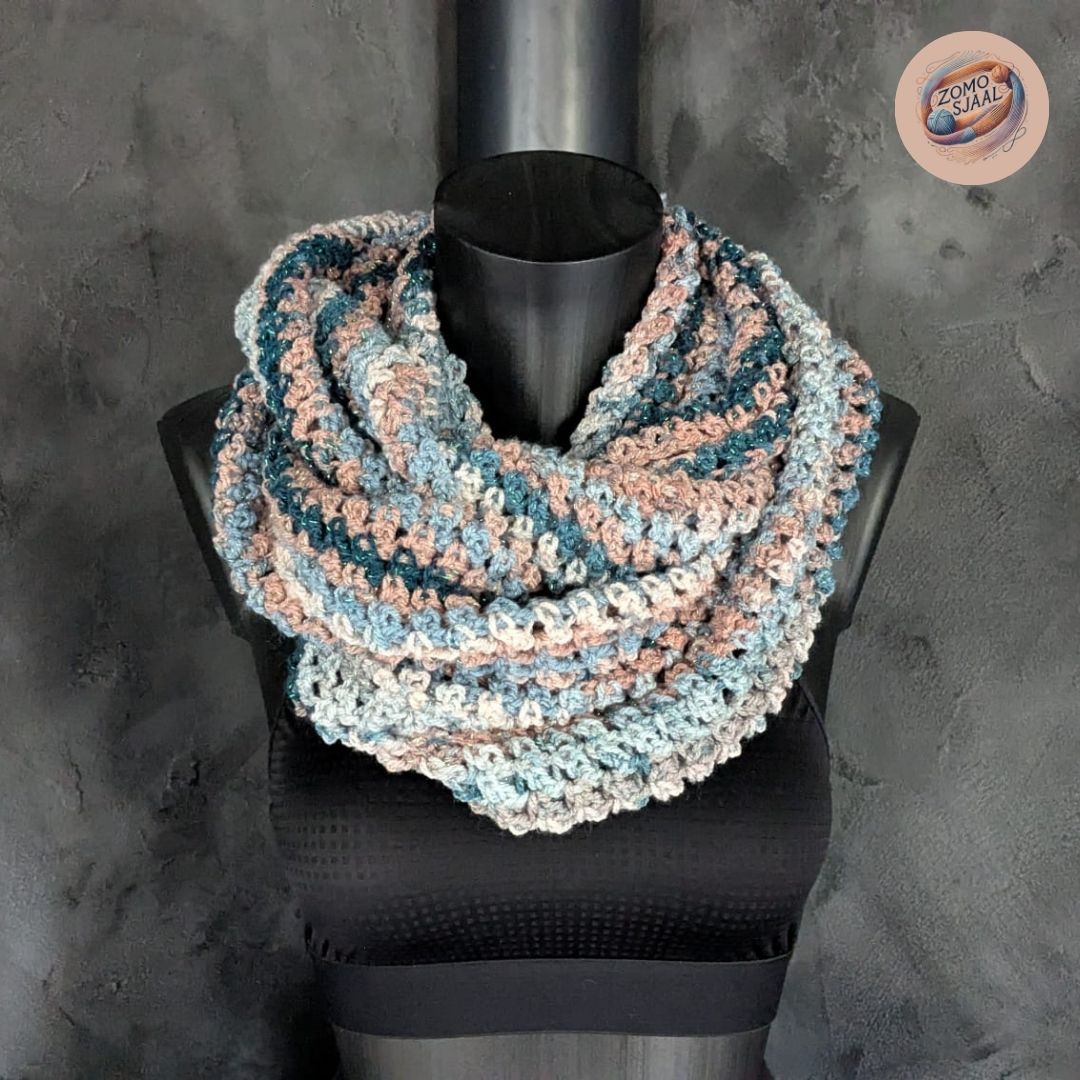 Handgemaakte Gehaakte Infinity Sjaal van Acryl - "ZoMoSquib"