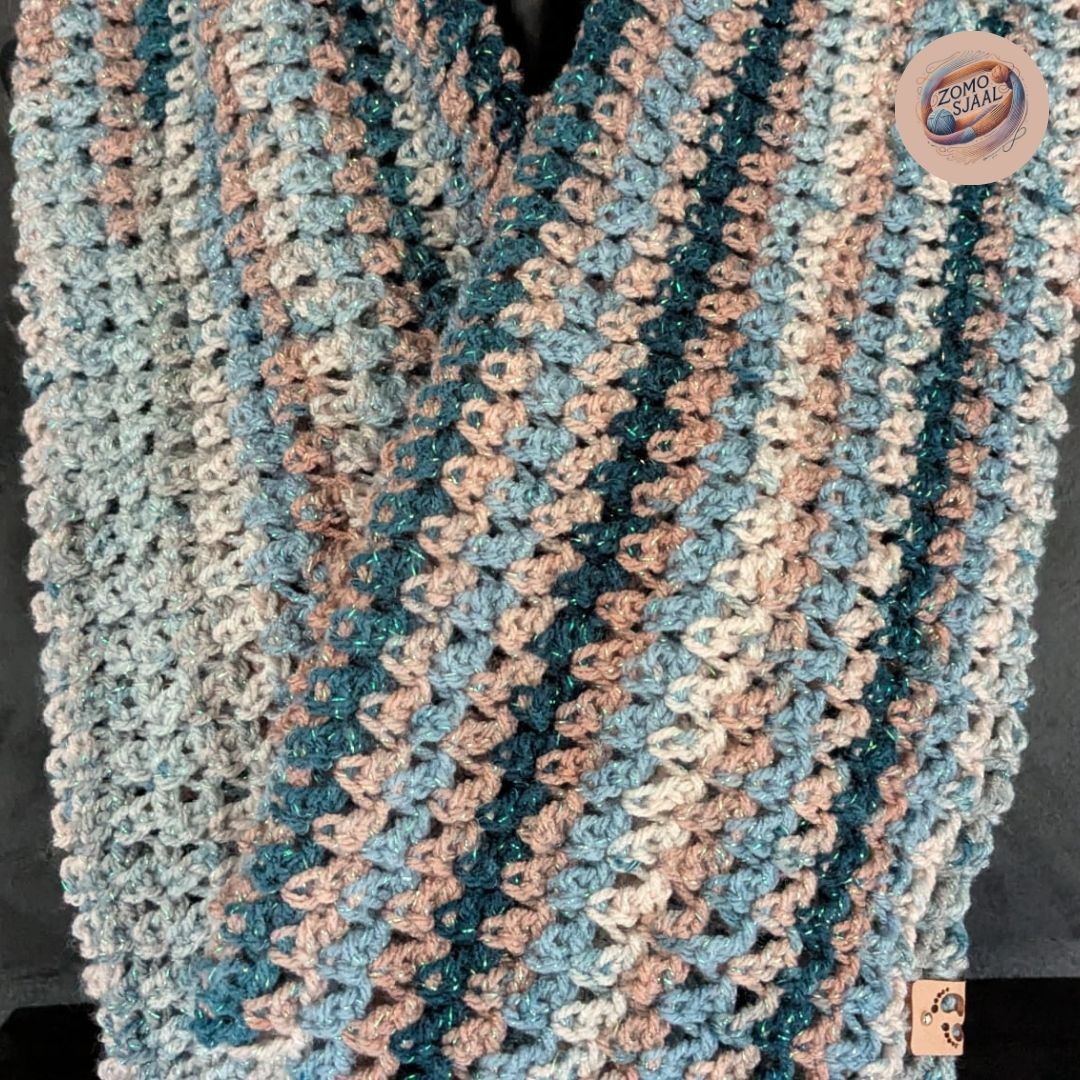 Handgemaakte Gehaakte Infinity Sjaal van Acryl - "ZoMoSquib"