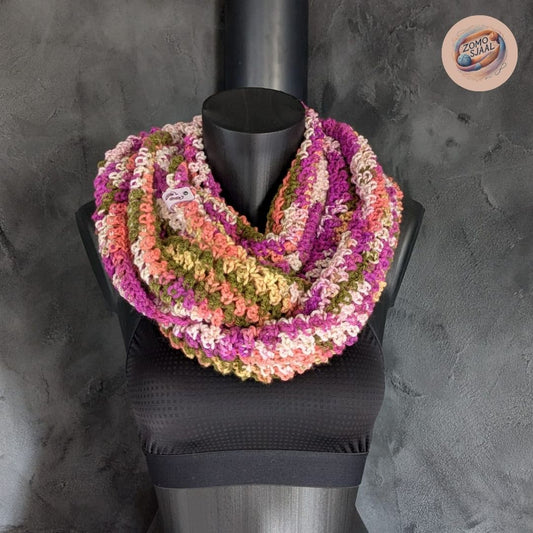 Handgemaakte Gehaakte Infinity Sjaal van Acryl - "ZoMoTrixo"