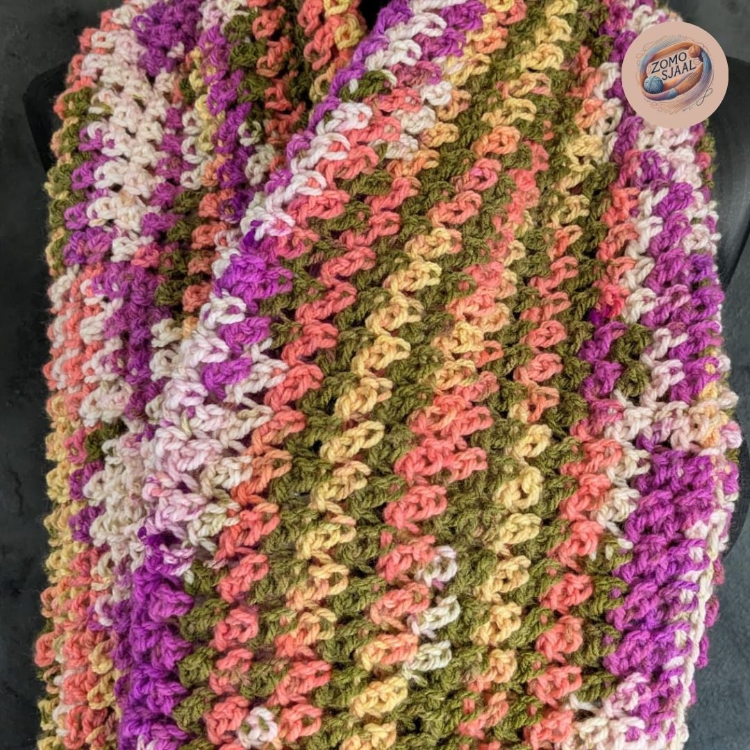 Handgemaakte Gehaakte Infinity Sjaal van Acryl - "ZoMoTrixo"