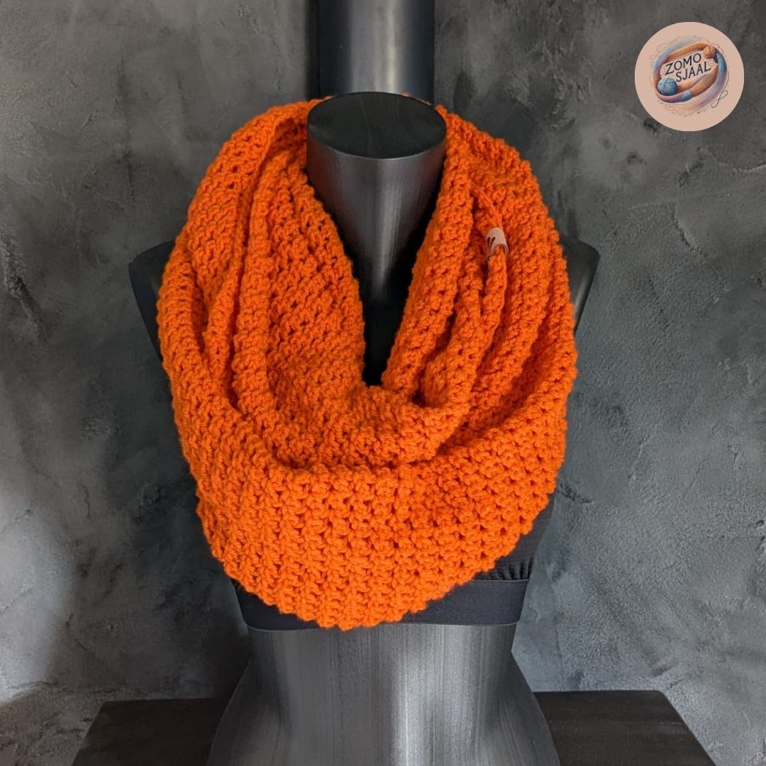 Handgemaakte Gehaakte Infinity Sjaal van Acryl - "ZoMoVokti"