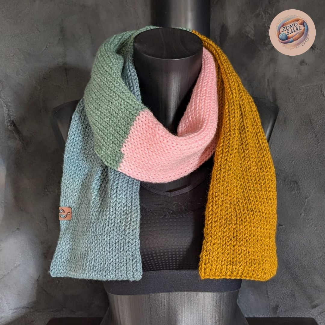Handgebreide Sjaal van Acryl - "ZoMoWaffo"