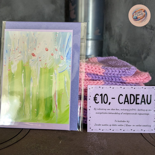 Handgebreide Cadeauset: Sjaal van Acryl + Ontspanningscadeau - "ZoMoZinny"